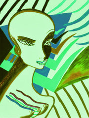 l wonder you,water colour printer girl