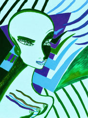 l wonder you,water colour printer girl