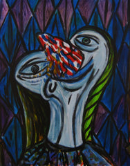 girl with ice cream nose