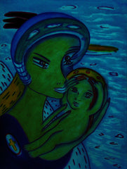 the two of us with little boy in ukraine war with little girl free