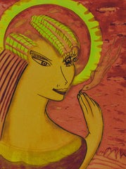 space women with bird