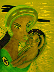 the two of us with little boy in ukraine war with little girl free