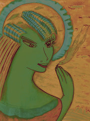space women with bird