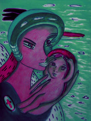 the two of us with little boy in ukraine war with little girl free