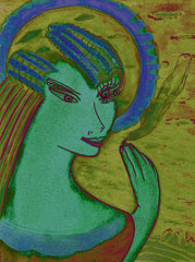 space women with bird