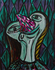girl with ice cream nose