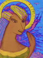 space women with bird