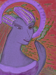 space women with bird