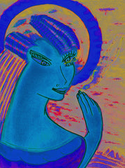 space women with bird