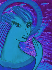 space women with bird