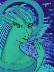 space women with bird