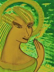 space women with bird