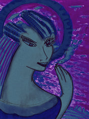 space women with bird