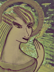 space women with bird