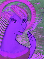 space women with bird