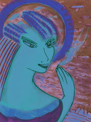 space women with bird