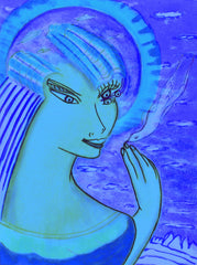 space women with bird