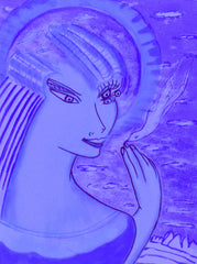 space women with bird