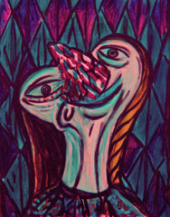 girl with ice cream nose