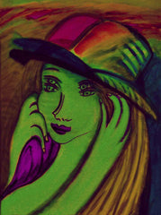 l don't know,with sun hat