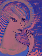 space women with bird