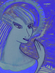 space women with bird