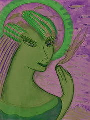 space women with bird