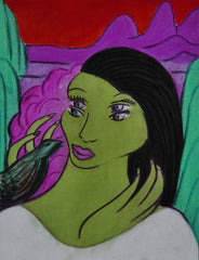 girl with bird
