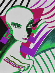 l wonder you,water colour printer girl