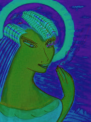space women with bird