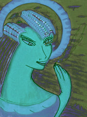 space women with bird