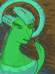 space women with bird