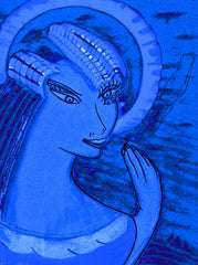 space women with bird