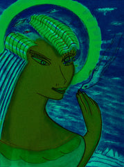 space women with bird