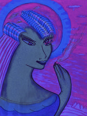 space women with bird