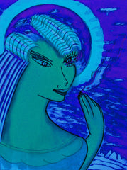 space women with bird