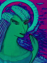 space women with bird