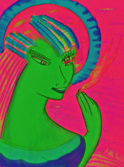 space women with bird
