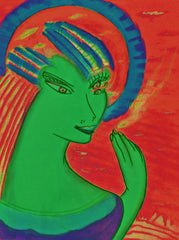 space women with bird