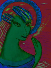 space women with bird