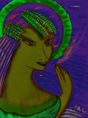 space women with bird