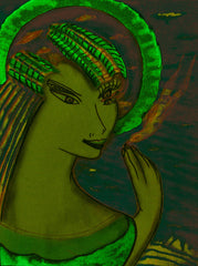 space women with bird