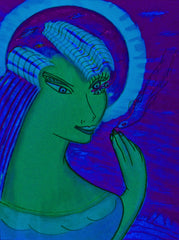 space women with bird