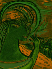 space women with- girl with space bird--LITTLE GIRL FREE