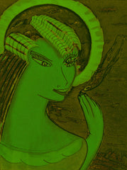 space women with bird