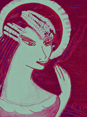 space women with bird