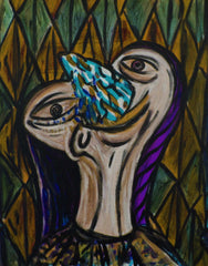 girl with ice cream nose