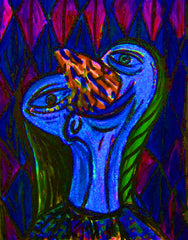 girl with ice cream nose