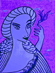 girl with bird with little girl free