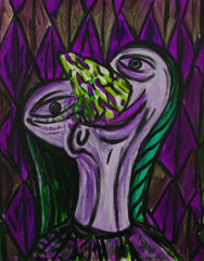 girl with ice cream nose